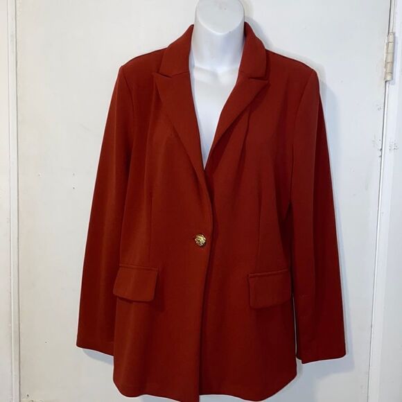 CAROLE WREN Burnt Orange Career Blazer-M - Picture 1 of 9